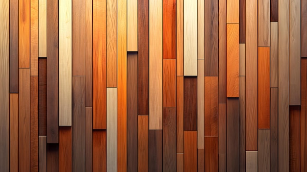 Photo a wall of vertical wood panels with varying grain and color