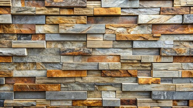 a wall of a wall made of stone and wood