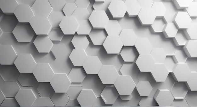 Photo a wall of white hexagonal tiles with a white background