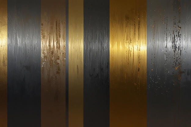 a wall with black and gold stripes with water drops on it