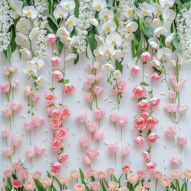 a wall with flowers that says  flowers  on it