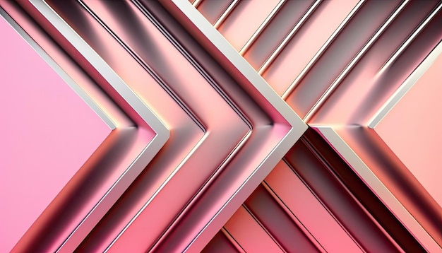 A wall with a pattern of silver and pink stripes.