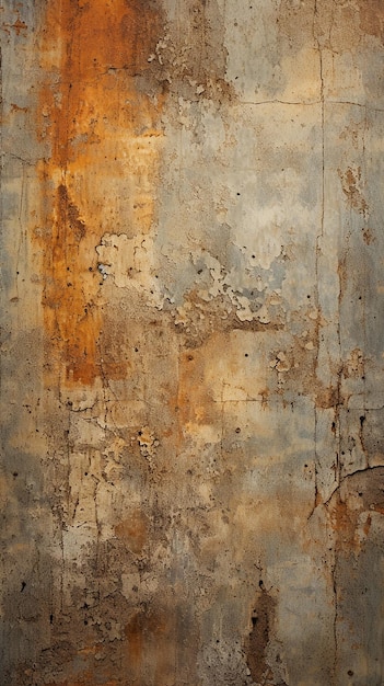 a wall with a rust stain on it and a light on it