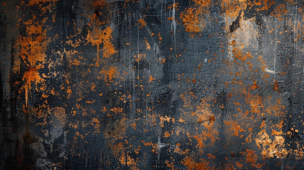 a wall with a rusted metal texture and a black background