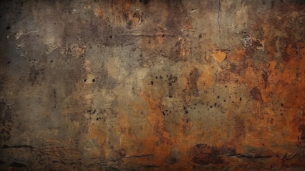 A wall with rusted paint and a black and white text saying'the word'on it '