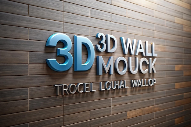 a wall with a sign that says quot 3d wall quot