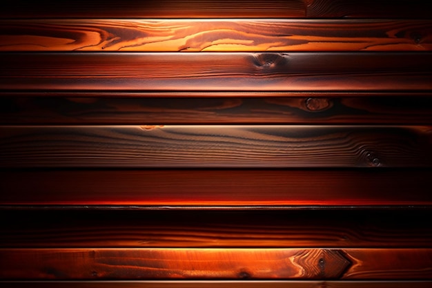 A wall of wood with a dark background and the colors of the wood are visible