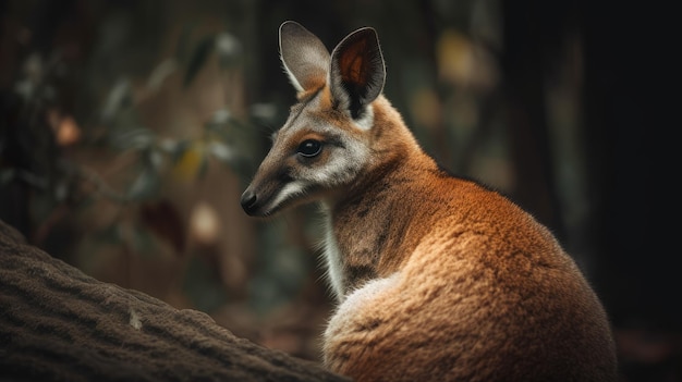 A wallaby in the jungle hd image generative AI