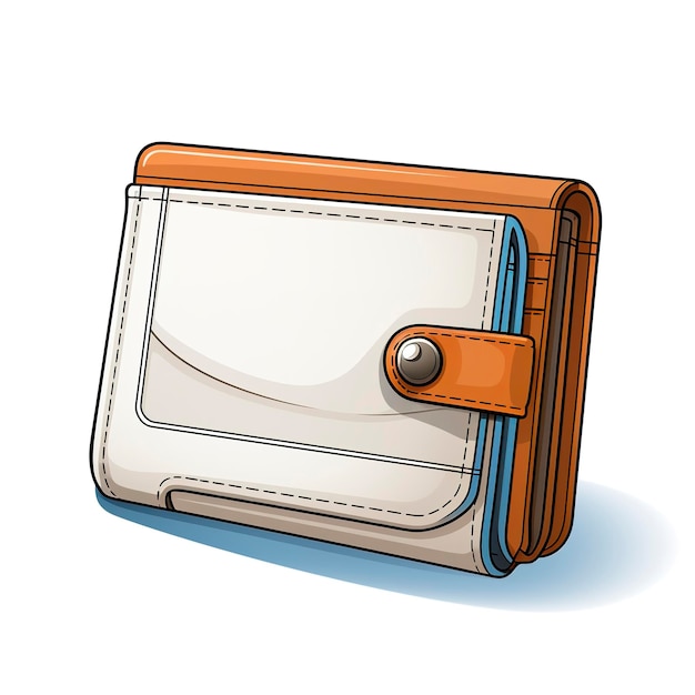 Wallet vector illustration in kawaii anime style cartoon