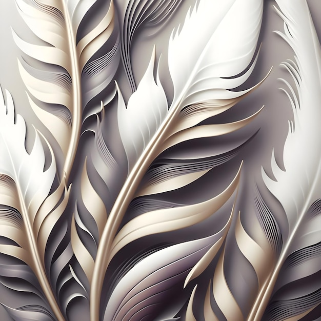 wallpaper 3d classic feather pattern