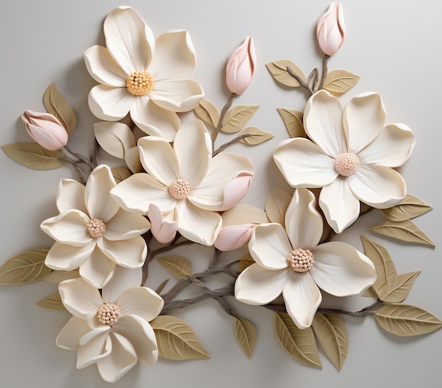 Wallpaper 3d classic flower paper art quilling