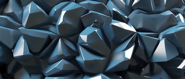 Wallpaper 3d classic polygon blue silver