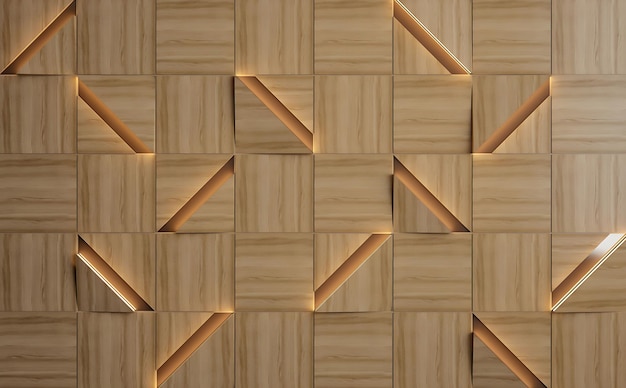 wallpaper 3d classic wood pattern and lights