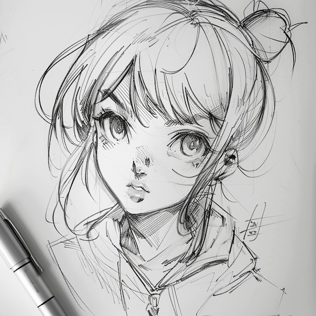 Photo wallpaper of a anime sketch