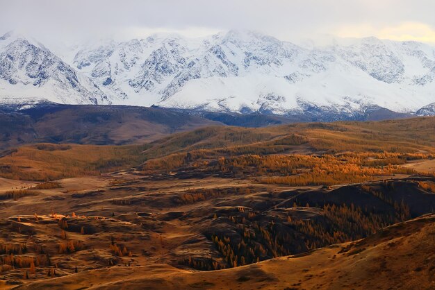 wallpaper autumn landscape mountain altai, freedom romantic trip