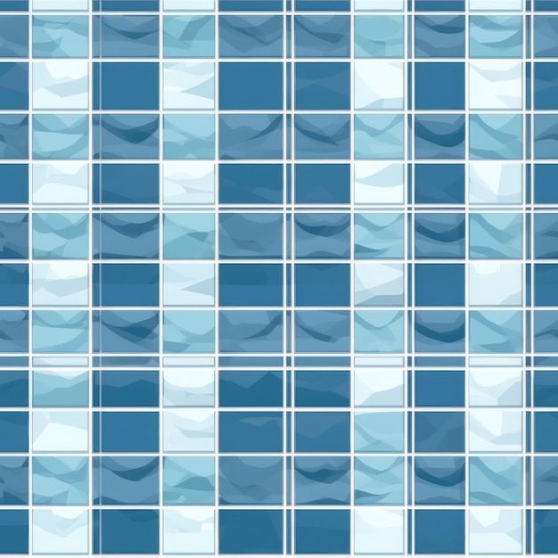 Wallpaper Blue And White Checkered Pattern On Swimming Pool Tile Infinite Seamless Backgrounds Generative AI