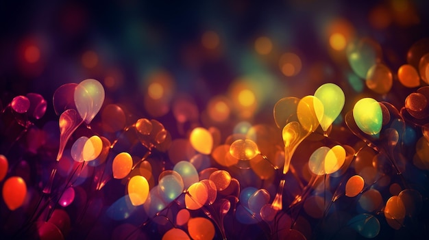 Wallpaper Bokeh background texture realistic colorful generative AI