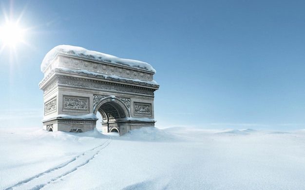 Wallpaper of buildings covered in snow