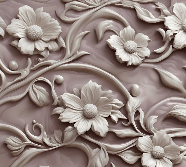 wallpaper classic pattern plaster Gray