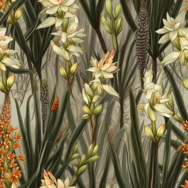 A wallpaper of flowers and plants with the word lily on it.