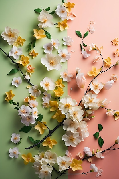 A wallpaper of flowers