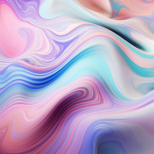 Wallpaper holographic abstract background in pastel meta