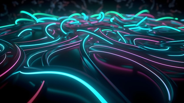 A wallpaper of a neon light