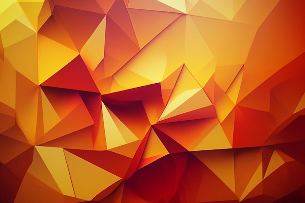 A wallpaper of orange and yellow triangles with the word art on it.