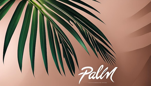 Photo a wallpaper of a palm leaf with the word palm on it