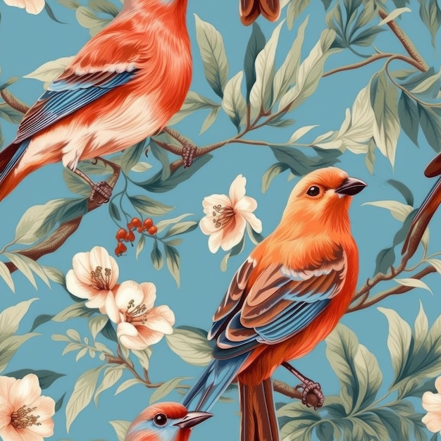 A wallpaper with birds