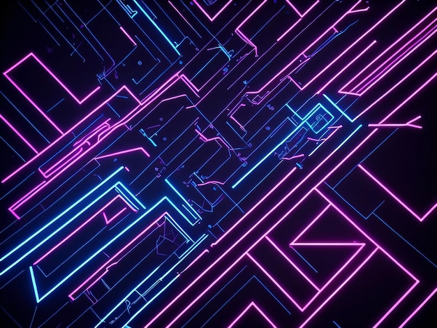 A wallpaper with blue and pink lines and the word circuit on it