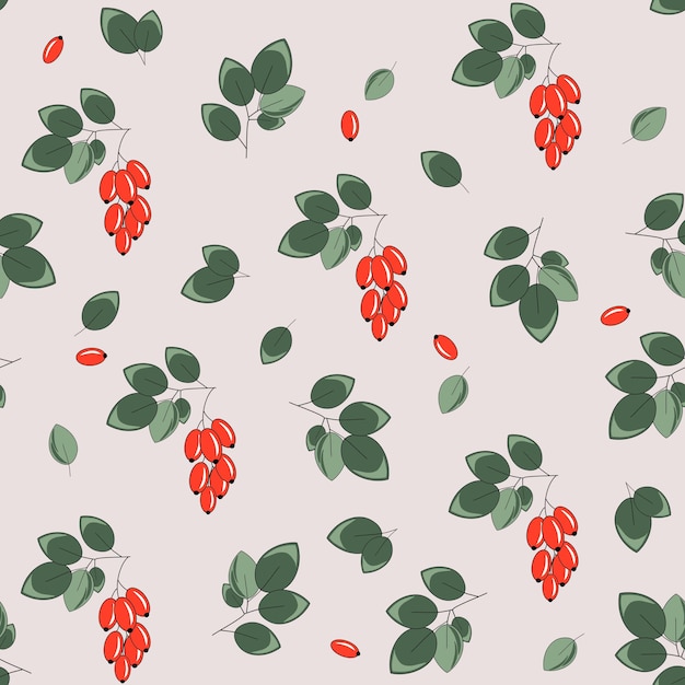 Photo a wallpaper with a bunch of berries and leaves