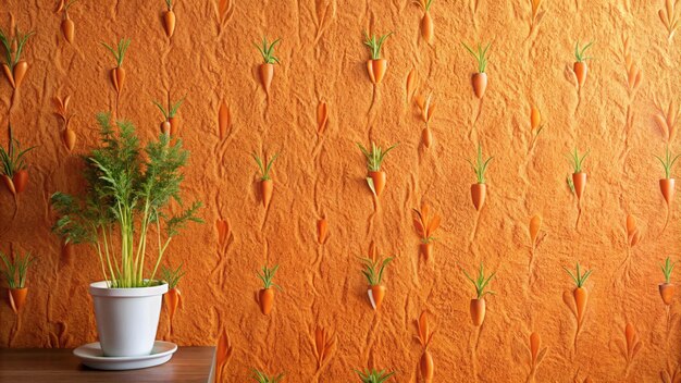 Photo a wallpaper with carrots on it