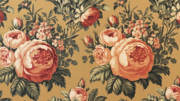 A wallpaper with a floral pattern by person