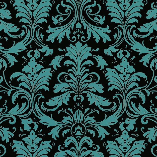 Photo a wallpaper with a floral pattern on it