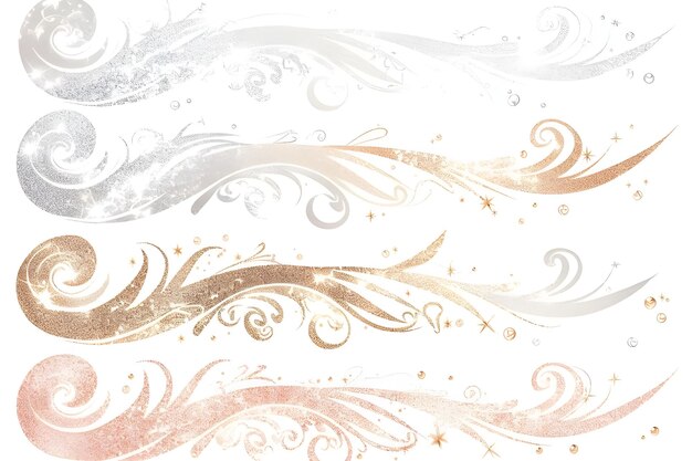 Photo a wallpaper with gold and pink swirls and swirls