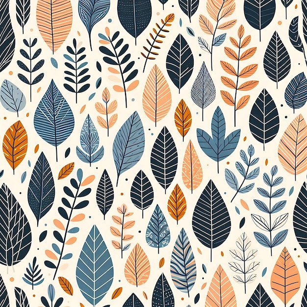 a wallpaper with leaves and trees on it