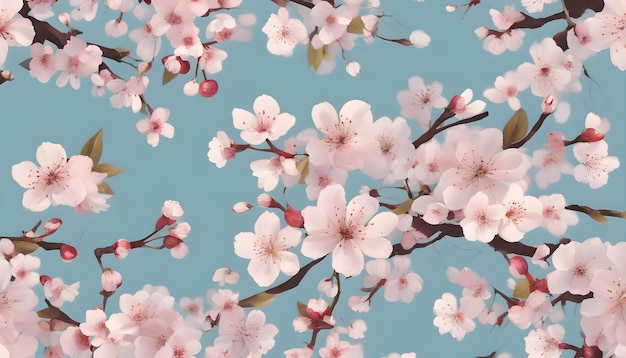 a wallpaper with pink flowers and the words cherry blossom