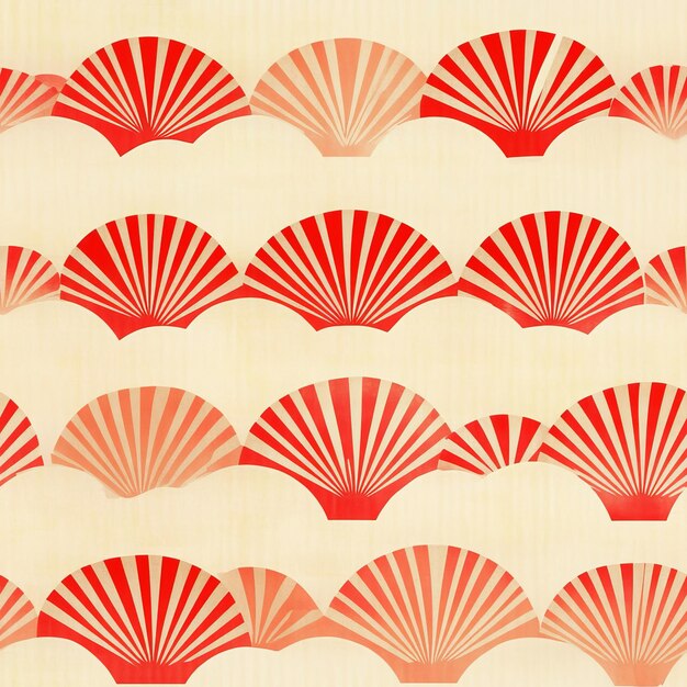 Photo a wallpaper with red and white stripes and a red and white pattern