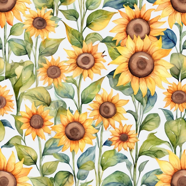 a wallpaper with sunflowers and leaves