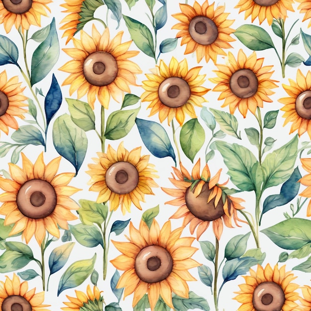 a wallpaper with sunflowers and leaves