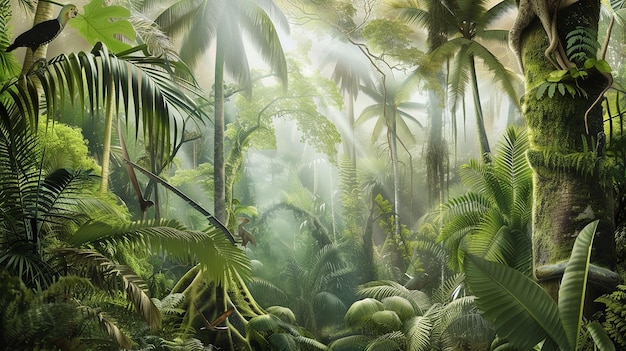 The wallpapers depicts a stunning and lush tropical