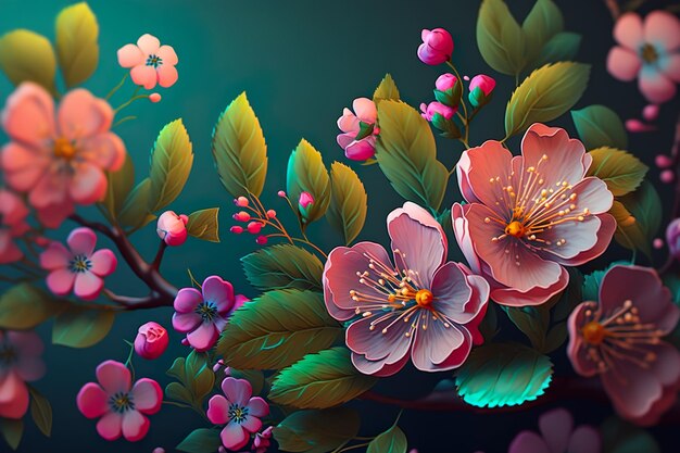 Wallpapers flowers, the word cherry