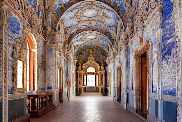 Walls and ceiling of the old catholic church