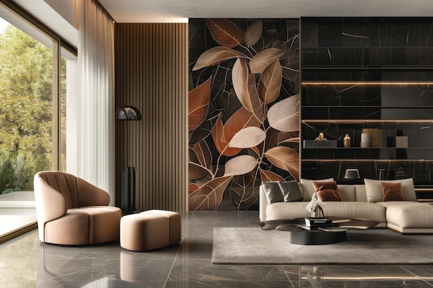 The walls come alive with the bold magnolia leaves bringing a touch of sophistication to your decor