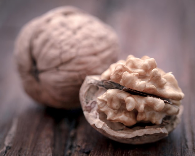 Walnut closeup on natural surface