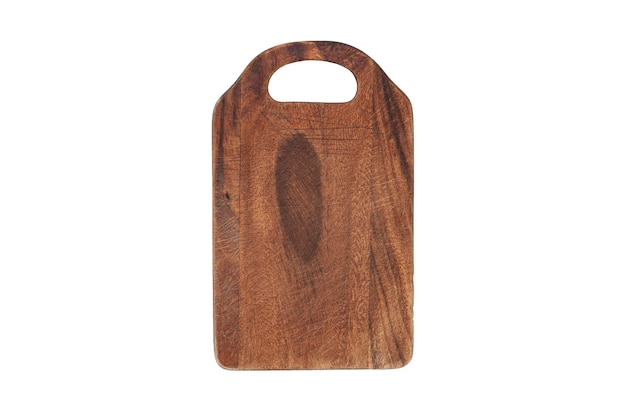 Walnut handmade wood cutting board isolated on a white