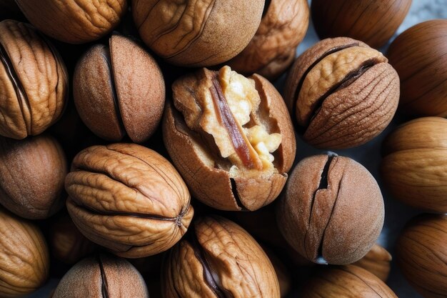 Walnut kernels and delicious walnuts