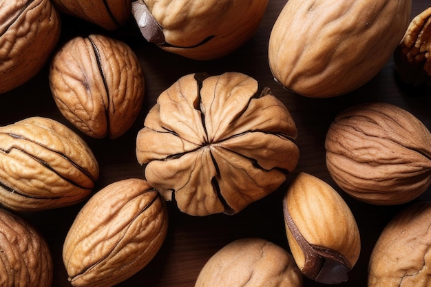 Walnut kernels and delicious walnuts