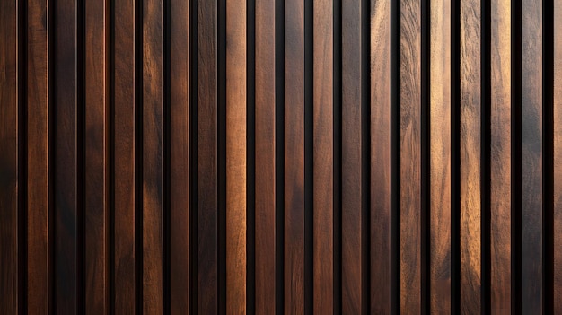 Walnut wood slat wall vertical timber battens rich brown tones architectural detail geometric patter